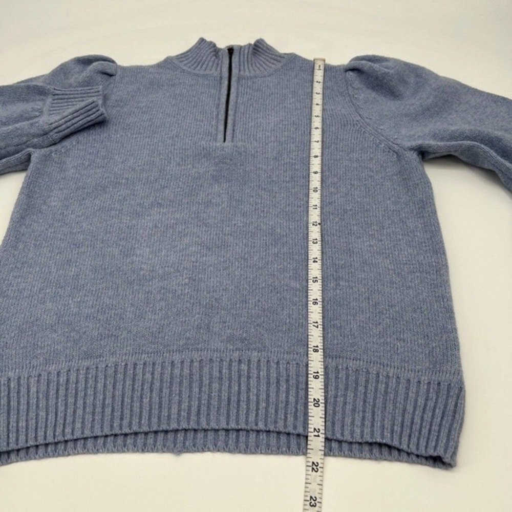 Universal Thread Sweater 1/4 Zip Puff Sleeve Mock Neck Pullover - Picture 10 of 10